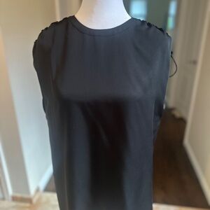 Theory Sleeveless Silk Top Black Size Small